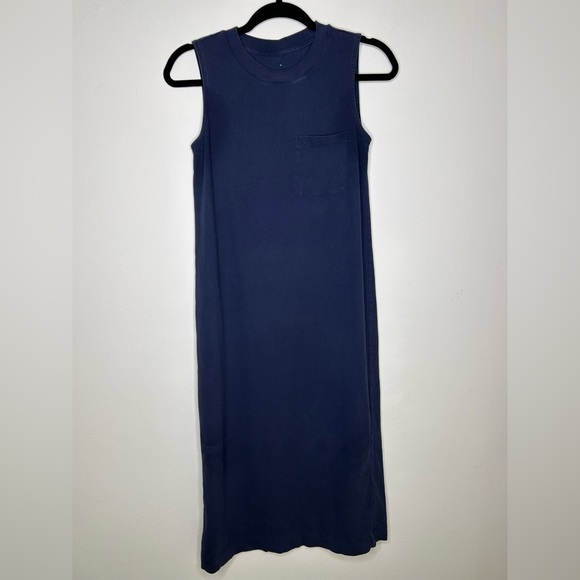 EVERLANE The Long Weekend Cotton Tank Dress Navy - Picture 1 of 7